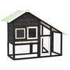 vidaXL Kr&aacute;lik&aacute;reň sivo-biela 140x63x120 cm jedľov&eacute; drevo