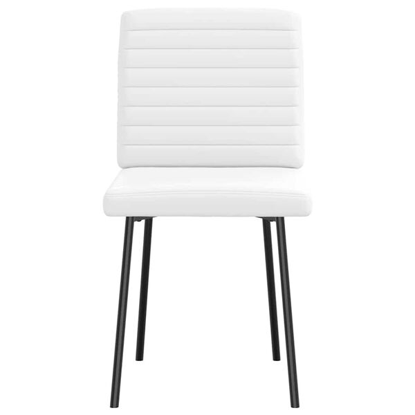 vidaXL Jedálenské stoličky 2 ks biele umelá koža