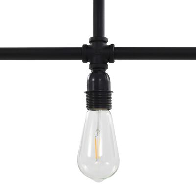 vidaXL Stropná lampa čierna 3 x E27 žiarovky