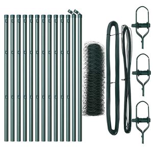 vidaXL Hexagon&aacute;lny plotov&yacute; z&aacute;klad 25 x 0,4 m PVC potiahnut&aacute; oceľ