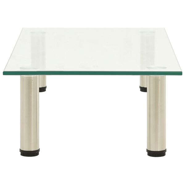 vidaXL TV stol&iacute;k, priehľadn&yacute; 60x35x17 cm, tvrden&eacute; sklo