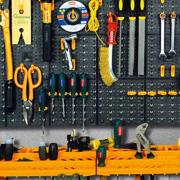 vidaXL Stena na náradie 500x1000 mm 50 háčikov PP