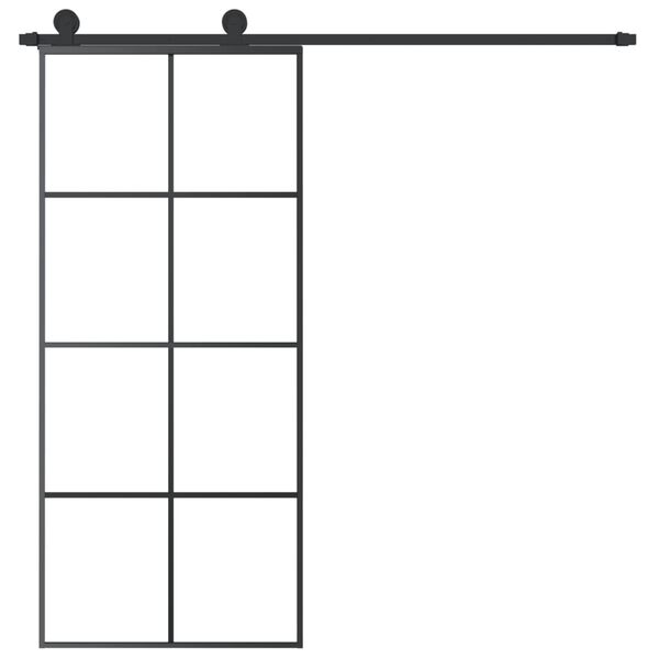 vidaXL Posuvn&eacute; dvere s kovan&iacute;m ESG sklo a hlin&iacute;k 90x205 cm