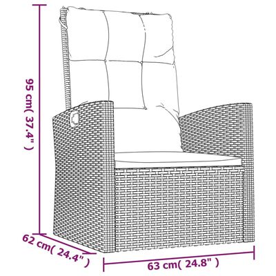 vidaXL 4-dielna záhradná sedacia súprava s vankúšmi čierna polyratan