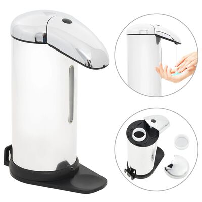 vidaXL Nástenný automatický dávkovač mydla infračervený senzor 500 ml