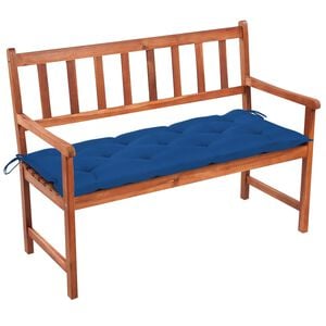 vidaXL Z&aacute;hradn&aacute; lavička s podložkou 120 cm ak&aacute;ciov&yacute; mas&iacute;v