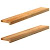 vidaXL Okenn&yacute; parapet 2 ks svetlohned&aacute; 100x15x2 cm dubov&yacute; mas&iacute;v