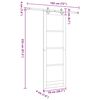 vidaXL Posuvn&eacute; dvere Pr&iacute;rodn&aacute; 78 x 232 cm