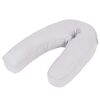 vidaXL Tehotensk&yacute; vank&uacute;&scaron; v tvare p&iacute;smena J 54x(36-43) cm, siv&yacute;