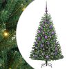 vidaXL Umel&yacute; Skl&aacute;pac&iacute; Vianočn&yacute; Stromček Zelen&aacute; 120 cm PVC a kov