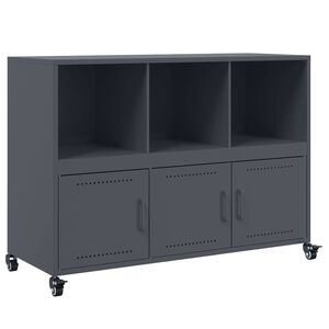 vidaXL Komoda antracitov&aacute; 100,5x39x72 cm oceľ