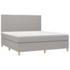 vidaXL Boxspring posteľ s matracom bledosiv&aacute; 180x200 cm l&aacute;tka