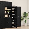 vidaXL Highboard 2 pcs Čierny dub 30 x 42,5 x 185 cm