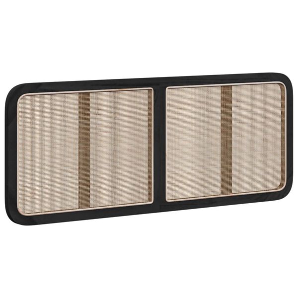 vidaXL Zadn&eacute; čelo s čelnou doskou Čierna 140 x 55 x 3 cm Ratan