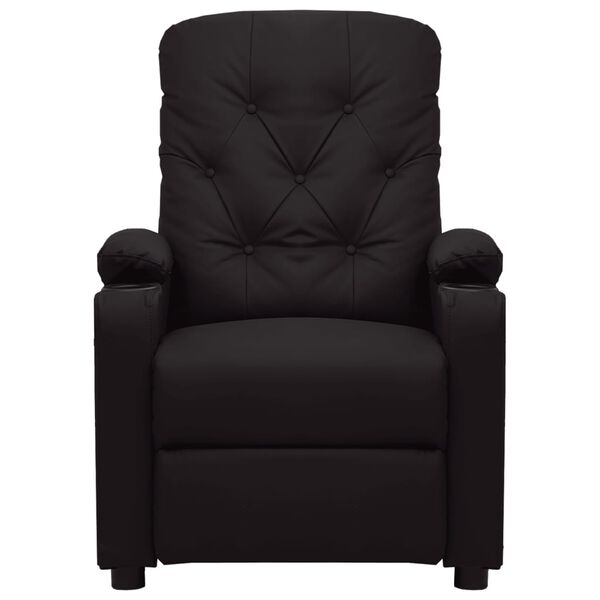 vidaXL Elektrick&eacute; skl&aacute;pacie kreslo čierne umel&aacute; koža