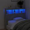 vidaXL Skrinka na čelo postele s LED betónová sivá 120x17x102 cm