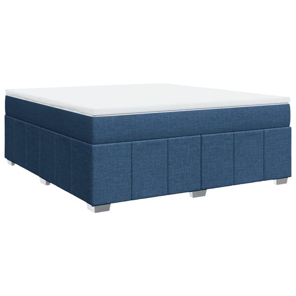 vidaXL Posteľn&yacute; r&aacute;m boxspring s matracom modr&yacute; 180x200 cm l&aacute;tka