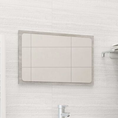 vidaXL Kúpeľňové zrkadlo, betónovo sivé 60x1,5x37 cm, kompozitné drevo