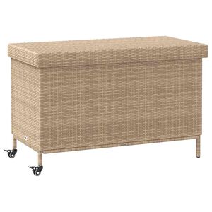 vidaXL z&aacute;hradn&yacute; &uacute;ložn&yacute; box s kolieskami zmie&scaron;an&aacute; b&eacute;žov&aacute; 110x55x73 cm