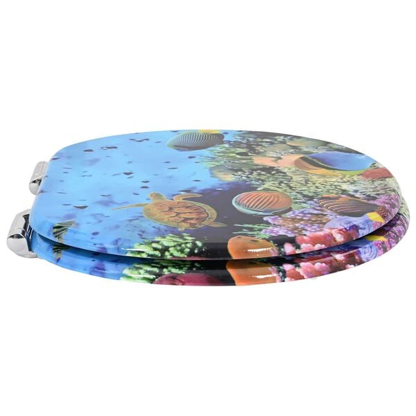 vidaXL WC sedadlo 2 pcs Hlbok&aacute; n&aacute;morn&aacute; modr&aacute; 44 x 38 cm MDF doska