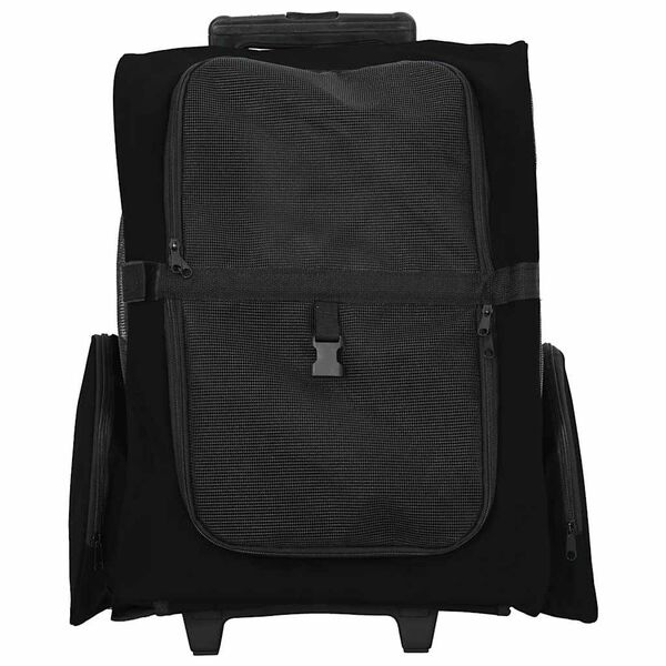 vidaXL Voz&iacute;k pre dom&aacute;ce zvierat&aacute; 3 v 1 dizajn čierny 48x32x(57-106) cm oxfordsk&aacute; l&aacute;tka