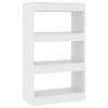 vidaXL Knižnica/deliaca stena, biela 60x30x103 cm, kompozitn&eacute; drevo