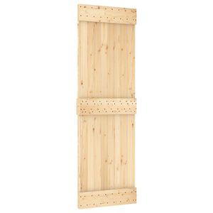 vidaXL Posuvn&eacute; dvere NARVIK Pr&iacute;rodn&aacute; a čierna 70 x 210 cm (213,5 cm)