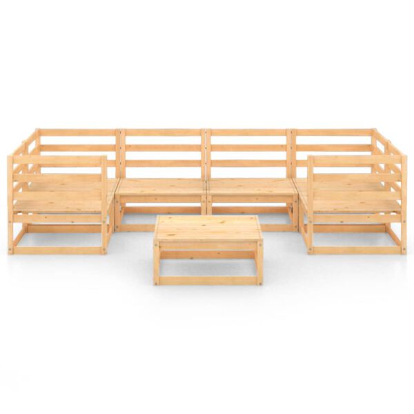 vidaXL 7-dielna z&aacute;hradn&aacute; sedacia s&uacute;prava, borovicov&yacute; mas&iacute;v