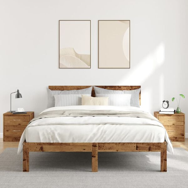 vidaXL Nočn&eacute; stol&iacute;ky 2 ks star&eacute; drevo 40x30x40 cm kompozitn&eacute; drevo