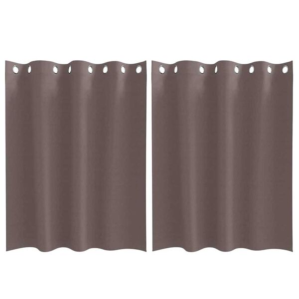 vidaXL Záclony na zatemnenie s krúžkami 2 pcs Tmavohnedá 140 x 140 cm