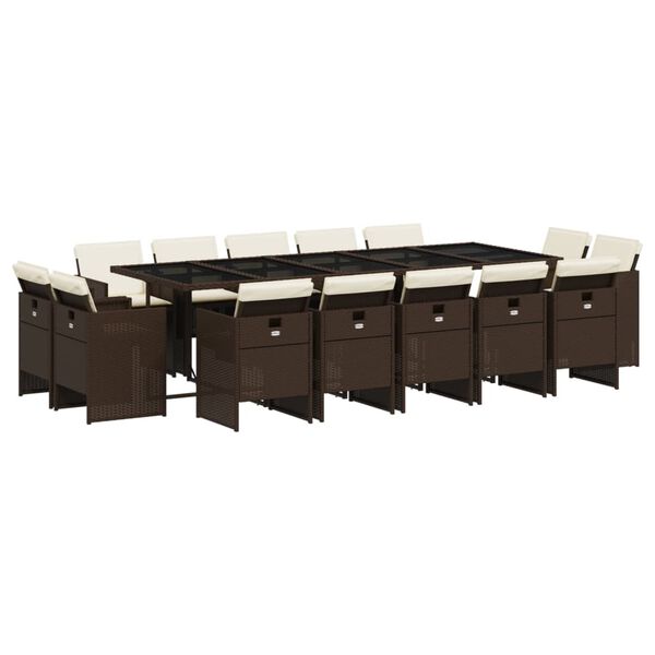 vidaXL 15-dielna z&aacute;hradn&aacute; jed&aacute;lensk&aacute; s&uacute;prava a vank&uacute;&scaron;e hned&aacute; polyratan