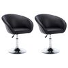 vidaXL Otočné jedálenské stoličky 2 ks, čierne, umelá koža