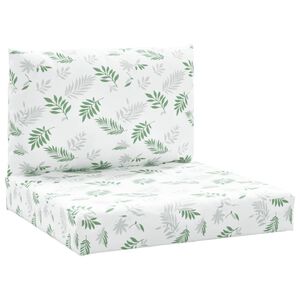 vidaXL Podu&scaron;ky na paletov&uacute; pohovku 2ks listov&yacute; vzor oxfordsk&aacute; l&aacute;tka