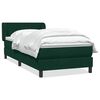 vidaXL Posteľn&yacute; r&aacute;m boxsping s matracom tmavozelen&yacute; 90x210 cm zamat