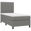 vidaXL Boxspring posteľ s matracom tmavosiv&aacute; 100x200 cm l&aacute;tka