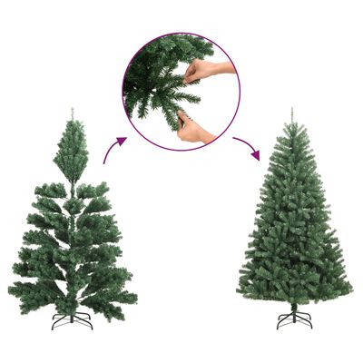 vidaXL Umelý vianočný polovičný stromček s podstavcom strieborný 240cm