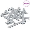 vidaXL Skrutka 12 ks Strieborn&aacute; M6 x 60 mm Oceľ