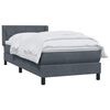 vidaXL Posteľn&yacute; r&aacute;m boxspring s matracom tmavosiv&yacute; 80x210 cm zamat
