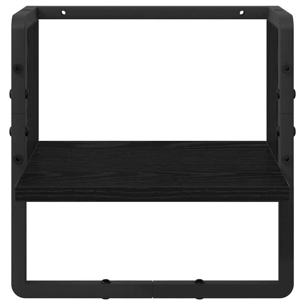 vidaXL Stenn&aacute; polica Čierny dub 30 x 25 x 30 cm Kompozitn&eacute; drevo