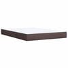 vidaXL Boxspring posteľ s matracom tmavohned&aacute; 140x190 cm l&aacute;tka