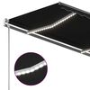 vidaXL Ručne zaťahovacia markíza s LED antracitová 350x250 cm