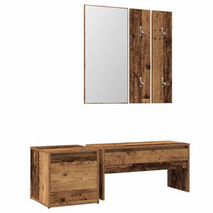 VidaXL Sada n&aacute;bytku do predsiene Old Wood Engineered Wood
