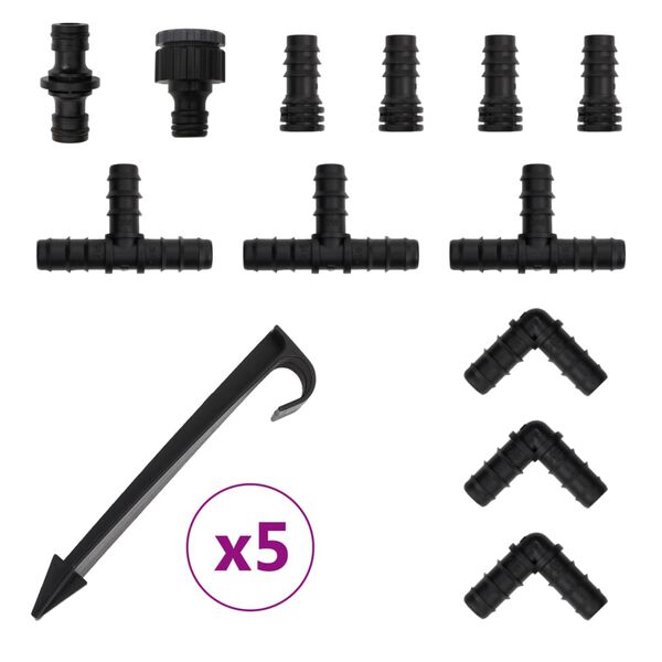 vidaXL Záhradná priesaková hadica, čierna 0,6" 10 m, guma