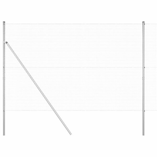 vidaXL Stĺp na plot. Strieborn&aacute; 10 x 1,6 m (25 x 25 mm mriežka) Oceľ