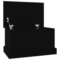 vidaXL Úložný box čierny 50x30x28 cm spracované drevo