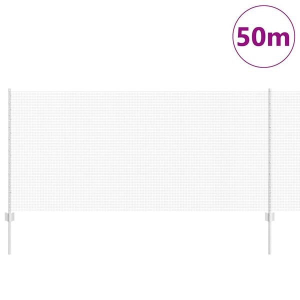 vidaXL Plot s podperou Strieborn&aacute; 1 x 50 m Oceľ