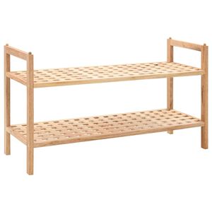 vidaXL Reg&aacute;l na top&aacute;nky z mas&iacute;vneho orechov&eacute;ho dreva 69x26x40 cm