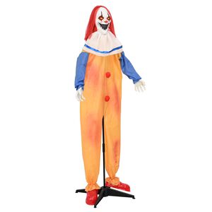 vidaXL Halloweensky stra&scaron;ideln&yacute; klaun SPOOKA Žlt&aacute; a modr&aacute;