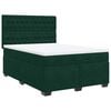 vidaXL Posteľn&yacute; r&aacute;m boxsping s matracom tmavozelen&yacute; 140x190 cm zamat