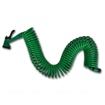 Flexibilná špirálová zahradná hadica s rozprašovačom a konektorom 15 m
